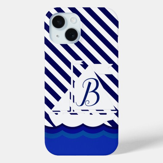 サイロモダンートモノグラムカスタム Case-Mate iPhoneケース (裏面)