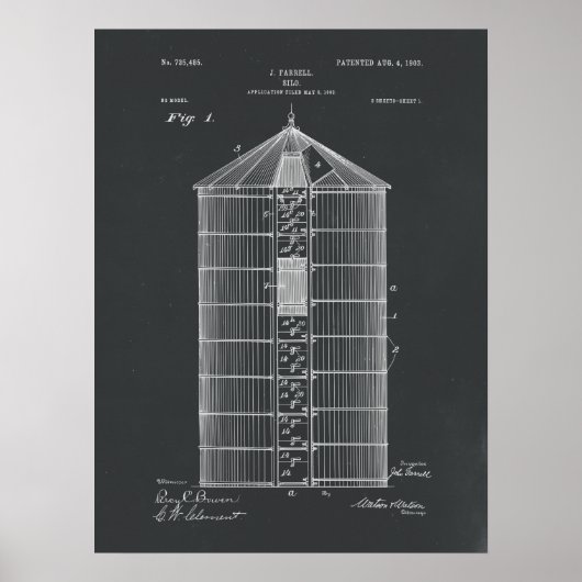 サイロ特許プリント ポスター (正面)