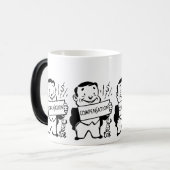 サインおもしろい付き男性:報酬ユーモア モーフィングマグカップ (正面左)