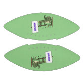 サインおもしろい漫画を持つワニのアリゲータ アメリカンフットボール (パネル)