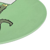 サインおもしろい漫画を持つワニのアリゲータ カッティングボード (角)