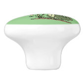 サインおもしろい漫画を持つワニのアリゲータ セラミックノブ (側面)