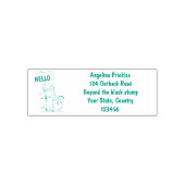 サインおもしろい漫画を持つワニのアリゲータ セルフインキングスタンプ (デザイン)