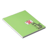 サインおもしろい漫画を持つワニのアリゲータ ノートパッド (アングル)