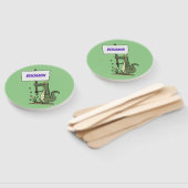 サインおもしろい漫画を持つワニのアリゲータ ハンドファン (組立なし)