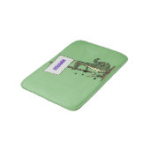 サインおもしろい漫画を持つワニのアリゲータ バスマット (アングル)