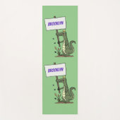 サインおもしろい漫画を持つワニのアリゲータ ヨガマット (正面)