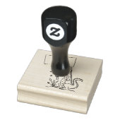 サインおもしろい漫画を持つワニのアリゲータ ラバースタンプ (スタンプ)