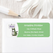 サインおもしろい漫画を持つワニのアリゲータ ラベル (インサイチュ)