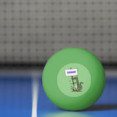 サインおもしろい漫画を持つワニのアリゲータ 卓球ボール (ネット)