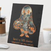 サインおもしろい皮肉ユーモア幽霊ハロウィーンデコール 台座サイン (インサイチュ)