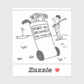 サインことわざのゴルファー私の運転は?おもしろい シール (シート)