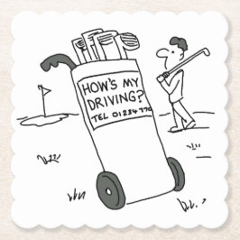 サインことわざのゴルファー私の運転は？おもしろい ペーパーコースター
