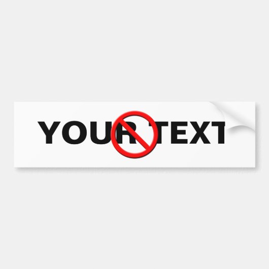 サインなしテンプレートバンパーステッカー バンパーステッカー (正面)