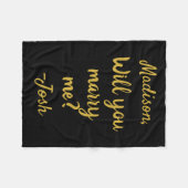 サインのプロポーショ結婚ンの装飾と結婚するか フリースブランケット (正面(横))