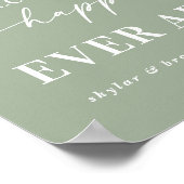 サインの後ずっと楽しく迎えてくれるライトグリーン ポスター (角)