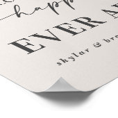 サインの後ずっと私たちの幸せな歓迎 ポスター (角)