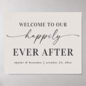 サインの後ずっと私たちの幸せな歓迎 ポスター (正面)