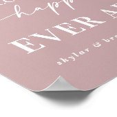 サインの後ずっと私たちの幸せを歓迎する ポスター (角)