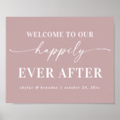 サインの後ずっと私たちの幸せを歓迎する ポスター (正面)