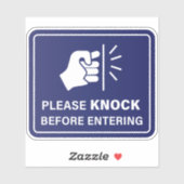 サインをノックして下さい シール (シート)