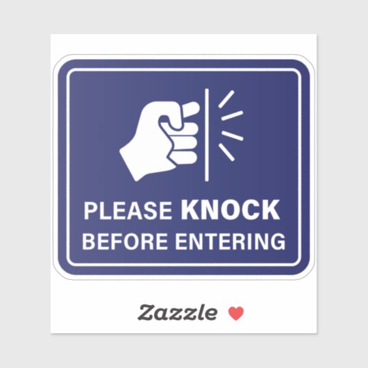 サインをノックして下さい シール (シート)