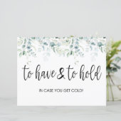 サインを持って&保持する – ユーカリ結婚プス (スタンド正面)