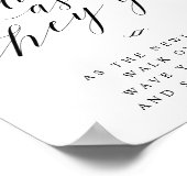 サインを送り出す結婚と輝く ポスター (角)