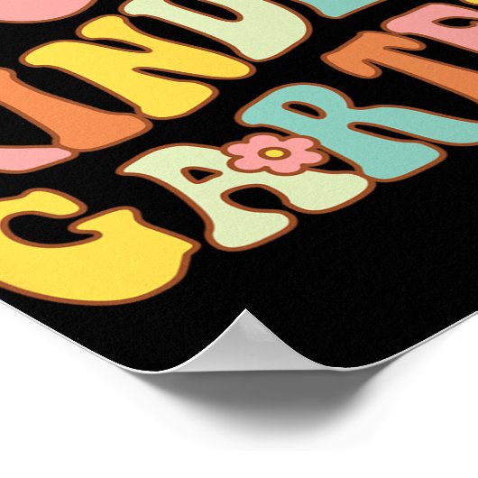 サインアウト幼稚園ラスト日学校レトロGroov ポスター (角)