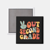 サインアウト2年生Groovy 2年生Last日学校 マグネット (正面/裏面)