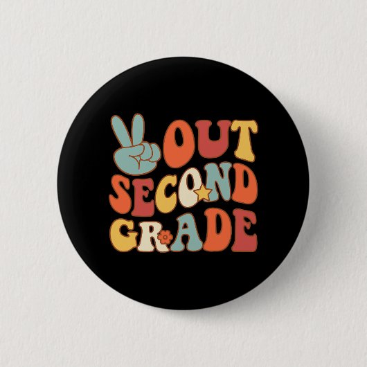 サインアウト2年生Groovy 2年生Last日学校 缶バッジ (正面)