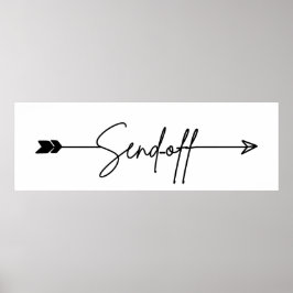 サインアロー結婚のサインを送信 ポスター