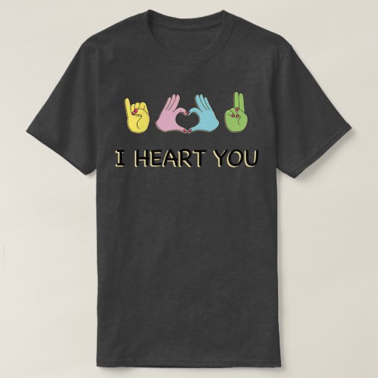 サインインハート Tシャツ (デザイン正面)