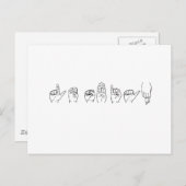 サインイン言語のレズビアン ポストカード (正面/裏面)