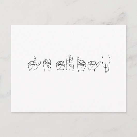 サインイン言語のレズビアン ポストカード (正面)