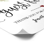 サインウアゲストボードウェディングシャワーマルサラフローラ ポスター (角)