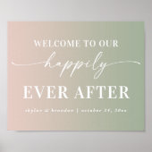 サイングラデーション後のグリーン歓迎 ポスター (正面)