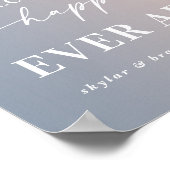 サイングラデーション後の幸せな気持ちへのピンクの歓迎 ポスター (角)