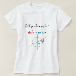 サインコサイン数学の識別カスタム Tシャツ