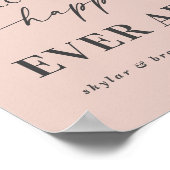 サインシンプルの後の幸せな私たちのピンクへようこそ ポスター (角)