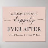 サインシンプルの後の幸せな私たちのピンクへようこそ ポスター (正面)