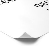 サインシンプル後ずっと幸せに書いた黒い書道 ポスター (角)