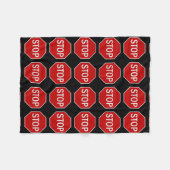 サインストップパターンフリースキッズブランケット フリースブランケット (正面(横))