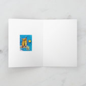 サインスパイアタの遊バイオリン、フクロウ、クリスマスナイト シーズンカード (内部)