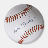 サインパーソナライズされた野球 マグネット (正面)