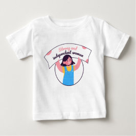 サインブルーを掲げる少女 ベビーTシャツ