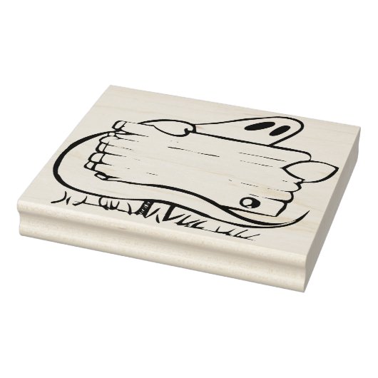 サインポストイラストレーションスタンプ付幽霊 ラバースタンプ (スタンプ)