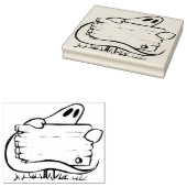 サインポストイラストレーションスタンプ付幽霊 ラバースタンプ (押印)