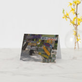 サインポストラムポイントグランドケイマン挨拶カード カード (黄色い花)