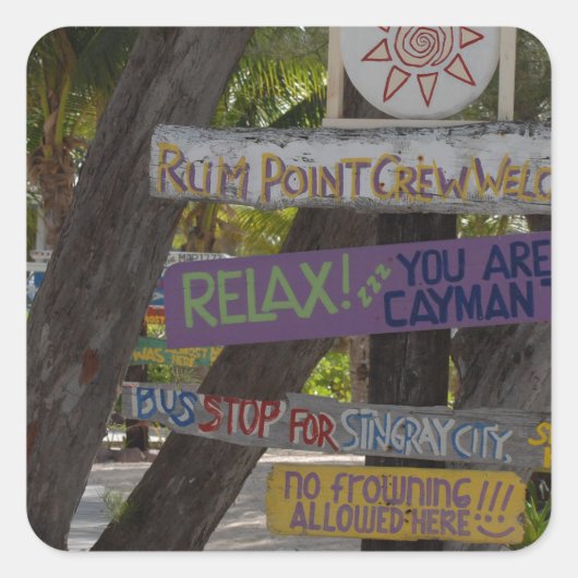 サインポストラムポイントグランドケイマン スクエアシール (正面)